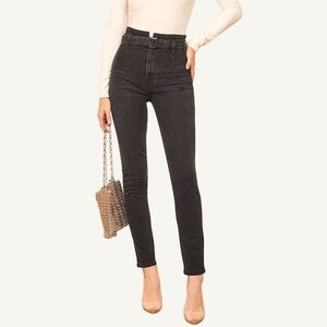 Reformation Kayo High Skinny Jeans Erie Wash Paperbag Waist 26